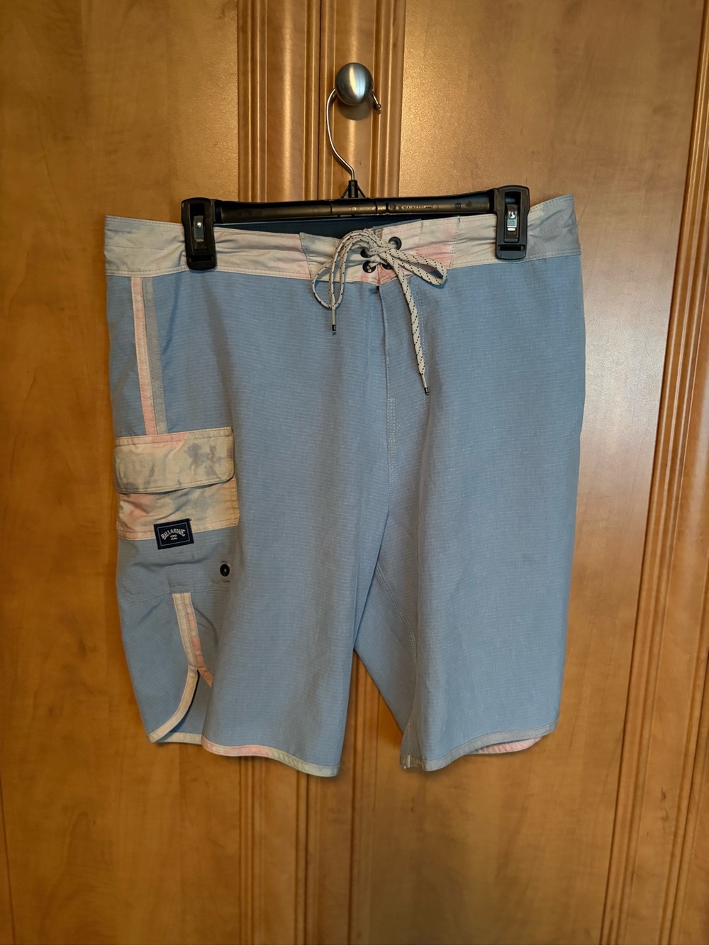 Billabong Light Blue Men's Swim Trunks with Pastel Trim